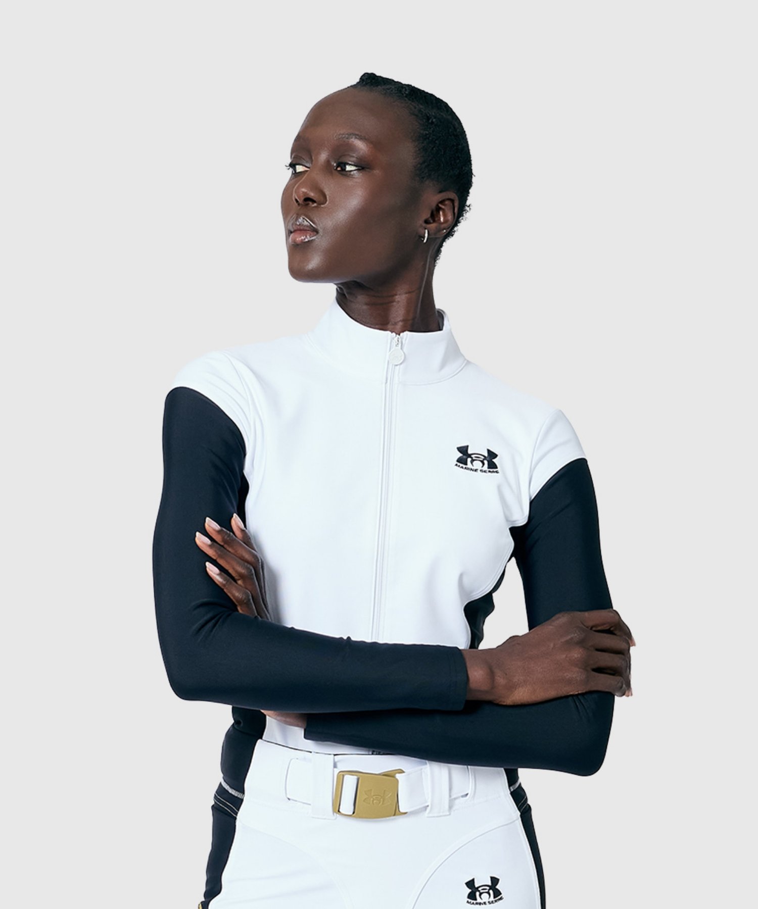 UA �~ MS�q�[�g�M�A �����O�X���[�u �t���W�b�v �g���b�N �W���P�b�g�i�g���[�j���O/WOMEN�j