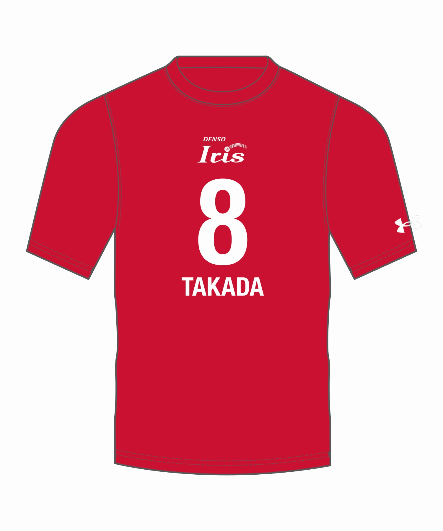UA�f���\�[�A�C���X �i���o�[T�V���c �yNo.8�z�i�o�X�P�b�g�{�[��/UNISEX�j