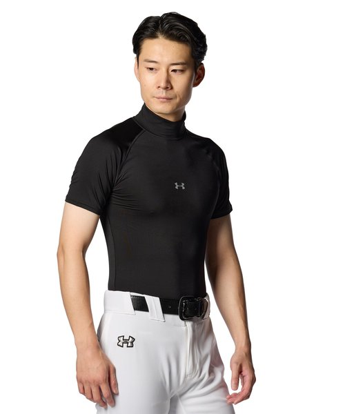 UAヒートギアアーマー コンプレッション ショートスリーブ モック(ベースボール MEN)【UNDER ARMOUR】アンダーアーマー(1358642)*27