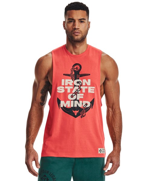 UAプロジェクトロック マッスル タンク 〈アイアン〉(トレーニング/MEN)