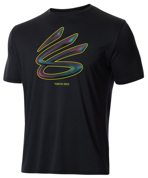 CURRY Tシャツ アンダーアーマー公式】 カリー トーキョー ネオン Tシャツ