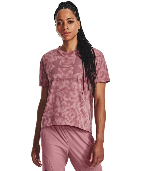 UAヘビーウエイト ショートスリーブTシャツ 〈オールオーバープリント〉（トレーニング/WOMEN）