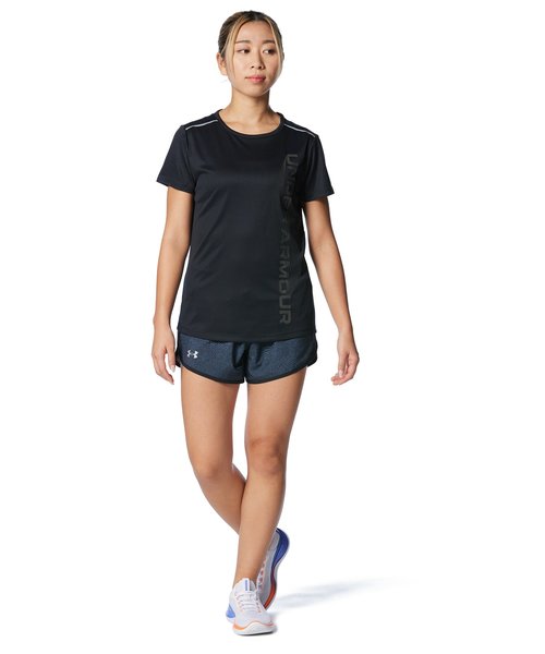 UA�X�s�[�h�X�g���C�h �V���[�g�X���[�uT�V���c �q�O���t�B�b�N�r�i�����j���O/WOMEN�j