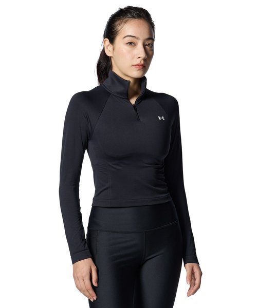 UAバニッシュ シームレス 1/4ジップ クロップス(トレーニング/WOMEN)
