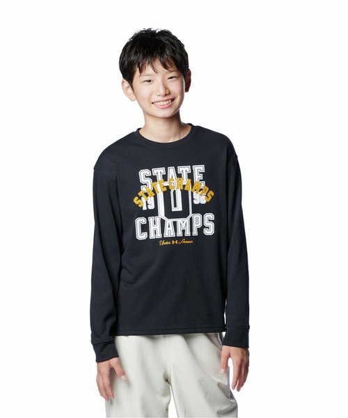 UAヘビーウエイト コットン グラフィック ロングスリーブ Tシャツ(トレーニング/BOYS)