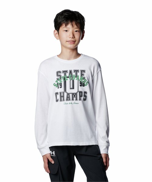 UAヘビーウエイト コットン グラフィック ロングスリーブ Tシャツ(トレーニング/BOYS)
