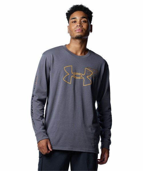UAヘビーウェイト グリッチ ビッグロゴ ロングスリーブTシャツ(トレーニング/MEN)