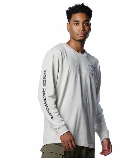 UAヘビーウェイト グリッチ ビッグロゴ ロングスリーブTシャツ(トレーニング/MEN)