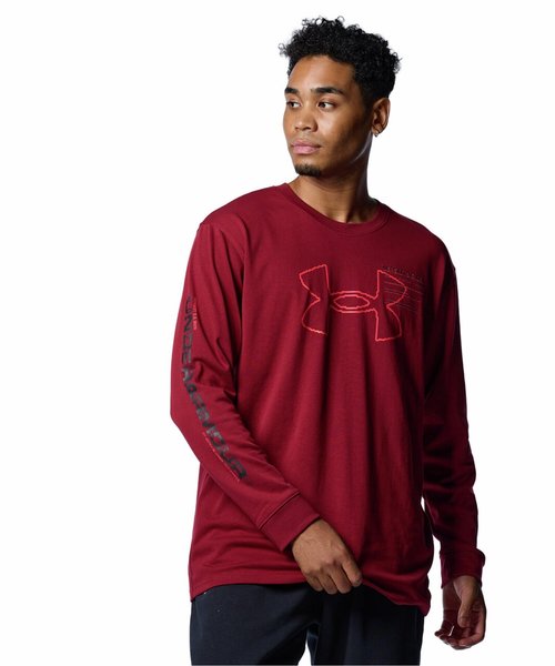 UAヘビーウェイト グリッチ ビッグロゴ ロングスリーブTシャツ(トレーニング/MEN)