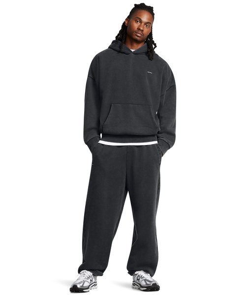 UAアイコン ヘビーウェイト フリース ウォッシュ オーバーサイズ フーディー(ライフスタイル/MEN)