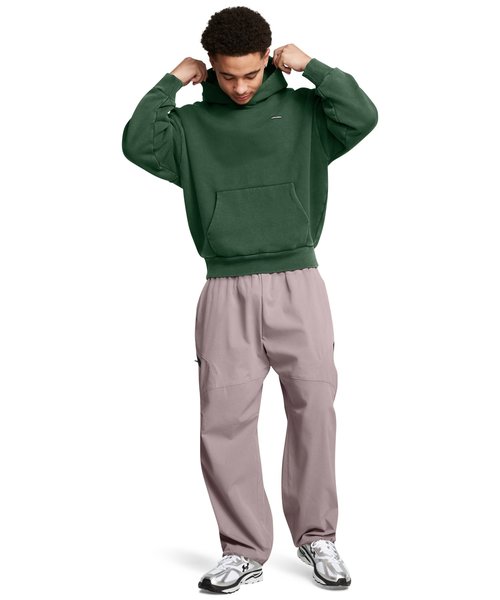 UAアイコン ヘビーウェイト フリース ウォッシュ オーバーサイズ フーディー(ライフスタイル/MEN)