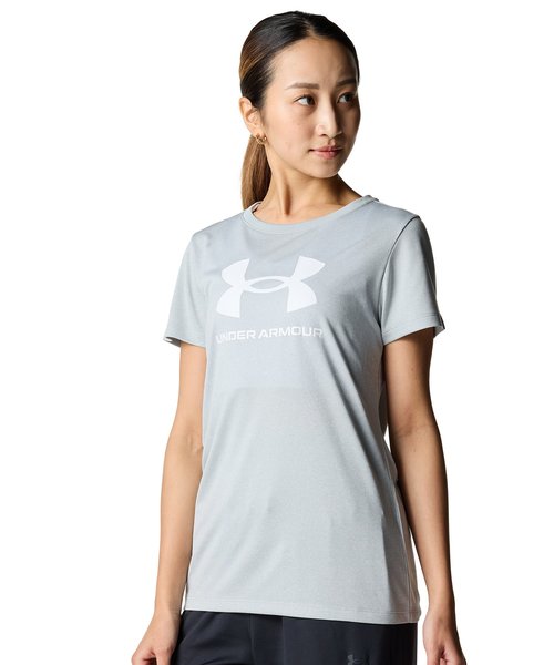 売れ筋商品|||アンダーアーマー Tシャツ レディース トップス TWIST - Sports T-shirt - halo gray white アンダーアーマー公式】 UAテック オーバーサイズ ショート