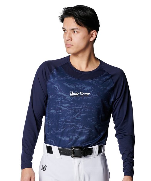UAヒートギア コンフォート フィッティド カモ ロングスリーブ クルーネック シャツ(ベースボール/MEN)