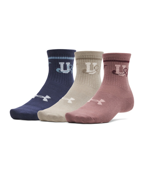 UAエッセンシャル ノベルティ クルー ソックス （3足セット）（トレーニング/WOMEN）