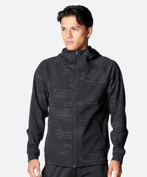 UAジャカード 二ット フルジップ フーディー(トレーニング/MEN)