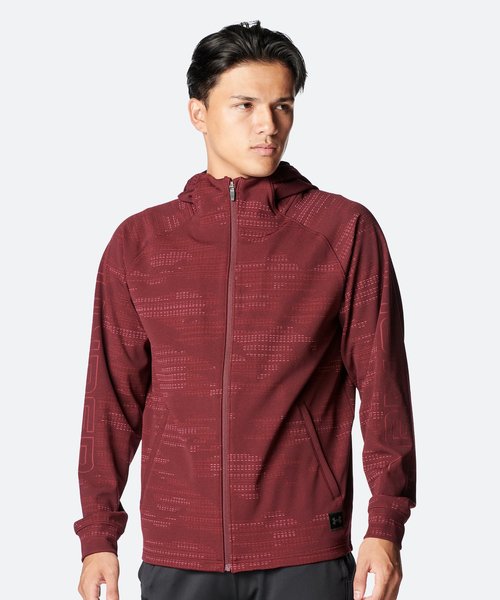 UAジャカード 二ット フルジップ フーディー(トレーニング/MEN)