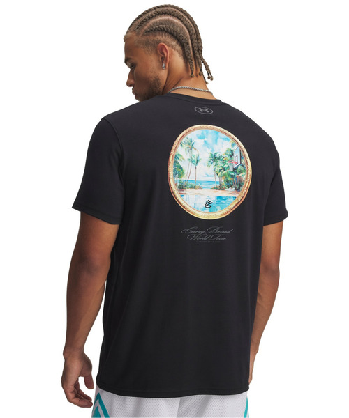 カリーワールドツアー記念限定シャツ　NBA 半袖tシャツ　トレーニングウェア アンダーアーマー公式】 カリー ツアー Tシャツ