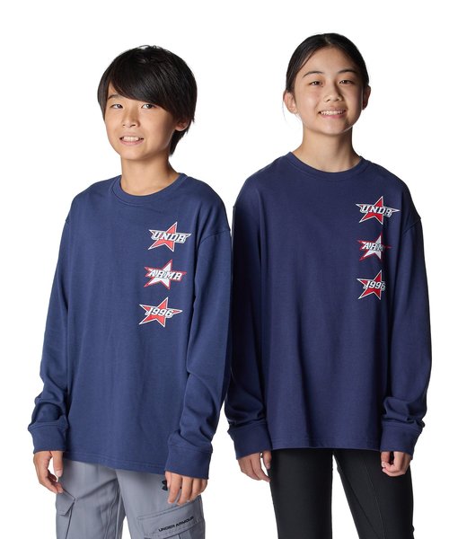 UAヘビーウエイト コットン スタックト スターズ ロングスリーブ Tシャツ(トレーニング/BOYS)