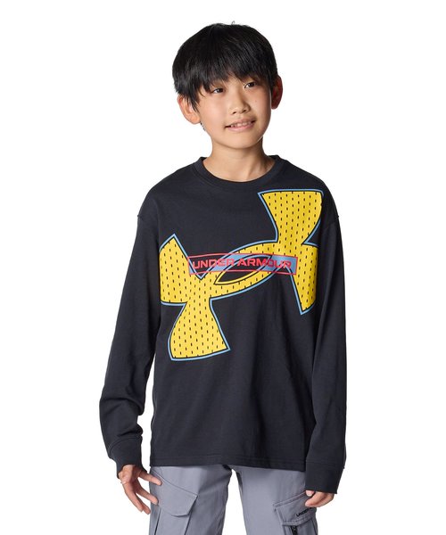 UAメガ ロゴ グラフィック ロングスリーブ Tシャツ(トレーニング/BOYS)