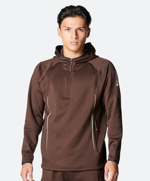 UAヘイロー コールドウェザー 1/2ジップ フーディー(トレーニング/MEN)
