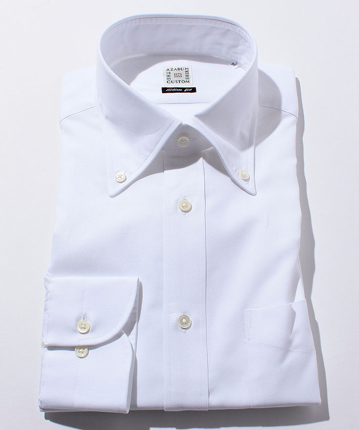 長袖シャツ（ピンオックス）　ホワイト