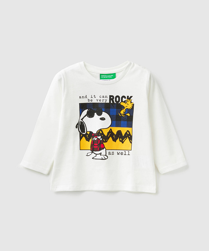 スヌーピー Snoopy コラボ キャラクターズ長袖tシャツ カットソー ボーイズ ベネトン オンラインストア Benetton公式通販