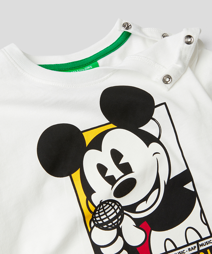 Disney ディズニー コラボ キッズミッキーマウスプリント長袖tシャツ カットソーb ボーイズ ベネトン オンラインストア Benetton公式通販