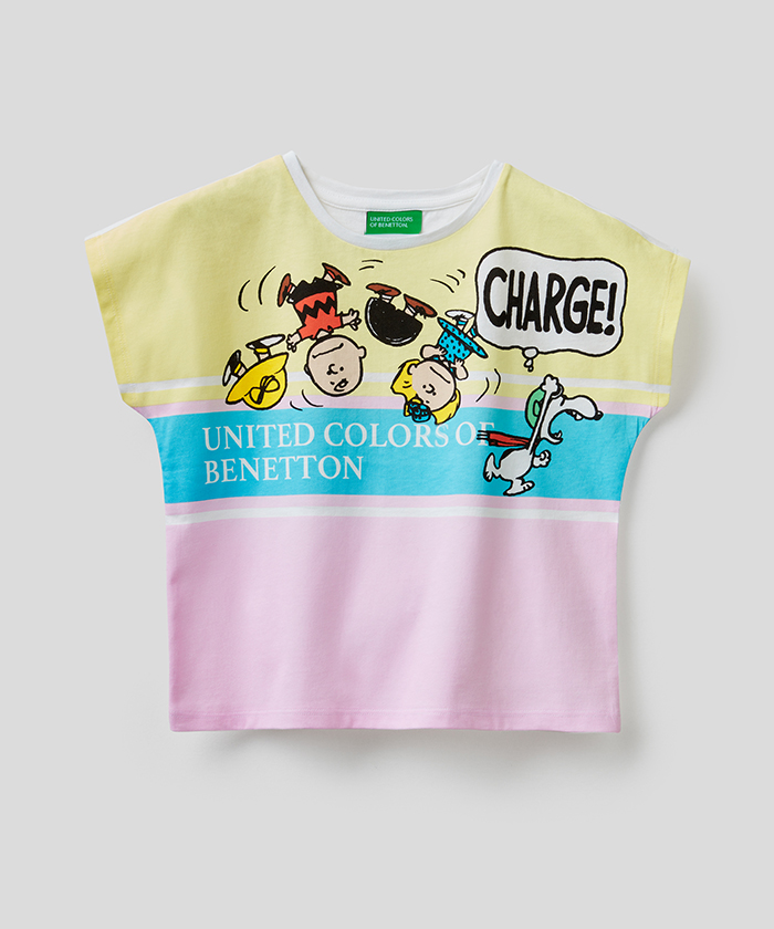 Peanutsコラボ ピーナッツキャラクターtシャツ カットソー ガールズ ベネトン オンラインストア Benetton公式通販