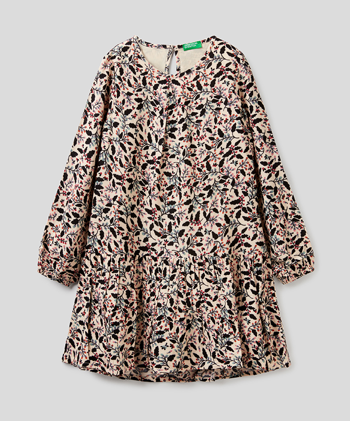 キッズ長袖総柄ミニワンピースg ガールズ ベネトン オンラインストア Benetton公式通販 キッズ長袖総柄ミニワンピースg ガールズ ベネトン オンラインストア Benetton公式通販