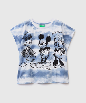 【Disney（ディズニー）コラボ】キッズキャラクタープリントタイダイ染め半袖Tシャツ・カットソーG