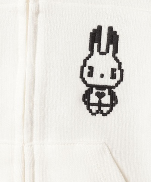 キッズピクセルイラスト刺繍フードパーカーG(ガールズ)｜ベネトン