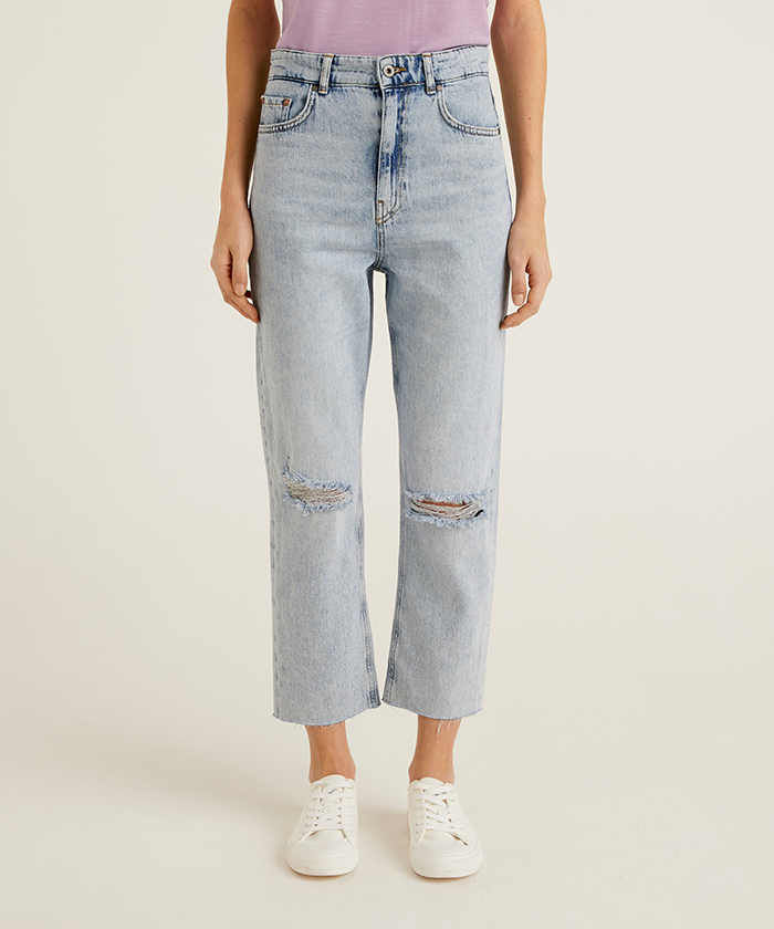 切りっぱなしダメージデニムパンツ レディース ベネトン オンラインストア Benetton公式通販 切りっぱなしダメージデニムパンツ レディース ベネトン オンラインストア Benetton公式通販