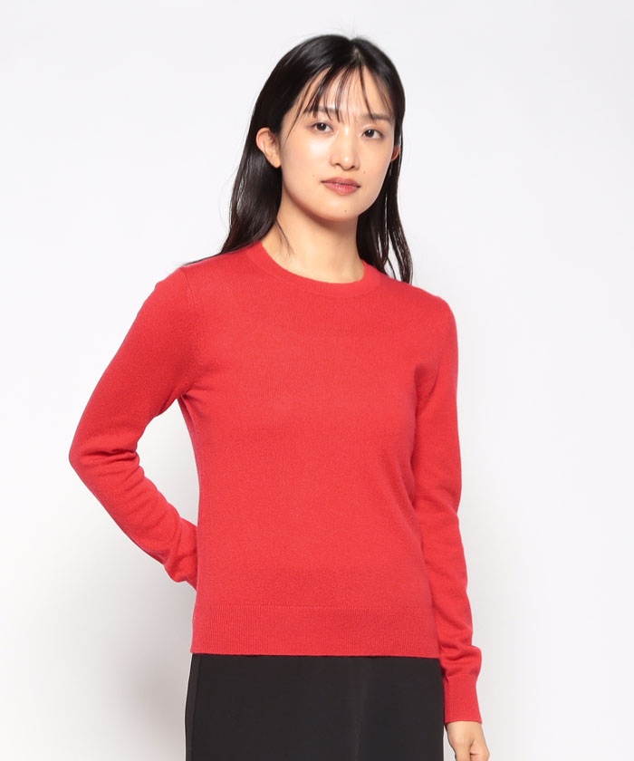 8948　レディース　カシミヤ100％　ニット　赤　Ｍ 8948レディースカシミヤ100％ニット赤M