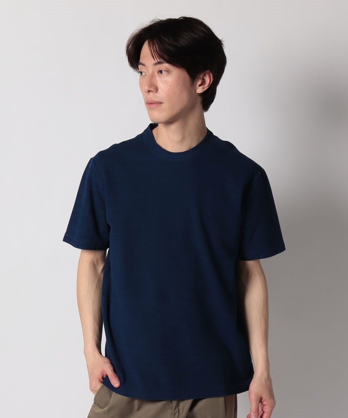 ブランドロゴ刺繍入りクルーネック半袖Tシャツ・カットソー(メンズ