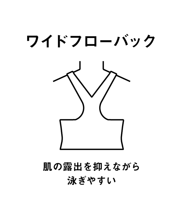 アクアエクサ】ワイドフローバックスパッツ（エアリーストリング/縫い