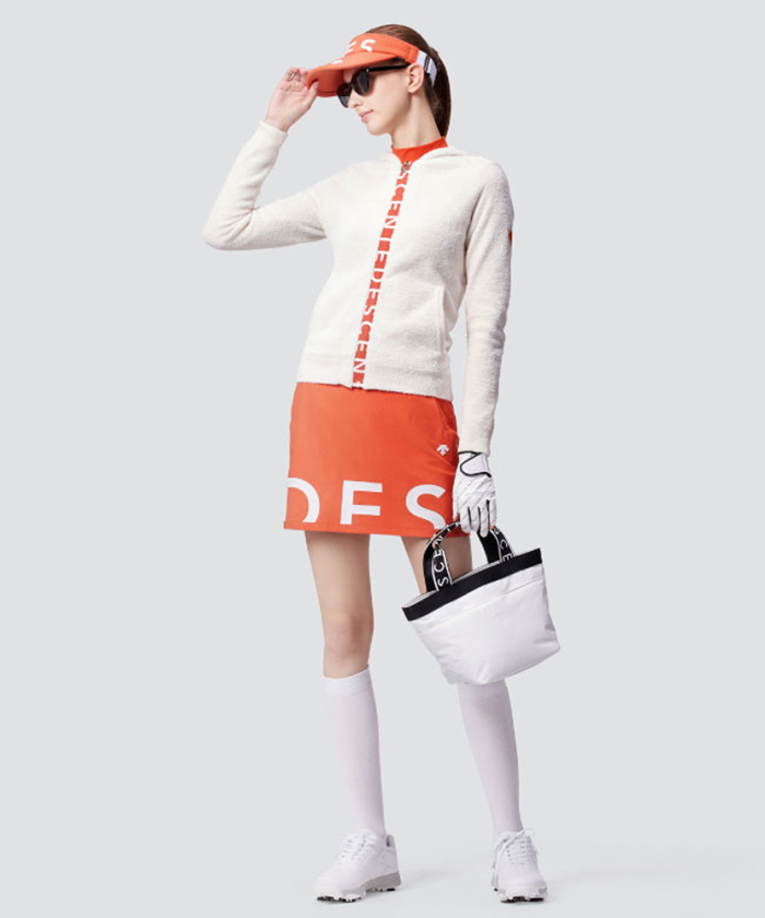 DESCENTE - DESCENTE  フリルスカート& TR ヘリンボンスカート サンバイザー DESCENTE フリルスカート& TR ヘリンボンスカート サンバイザー