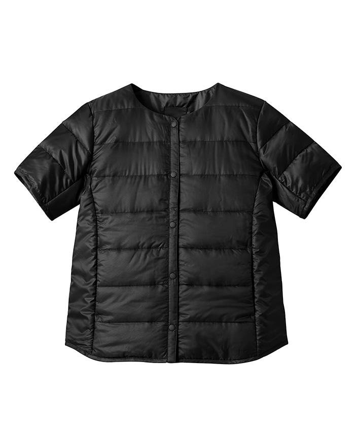 美品！DESCENTE ALLTERRAIN ダウンハーフスリーブシャツ 黒 L-