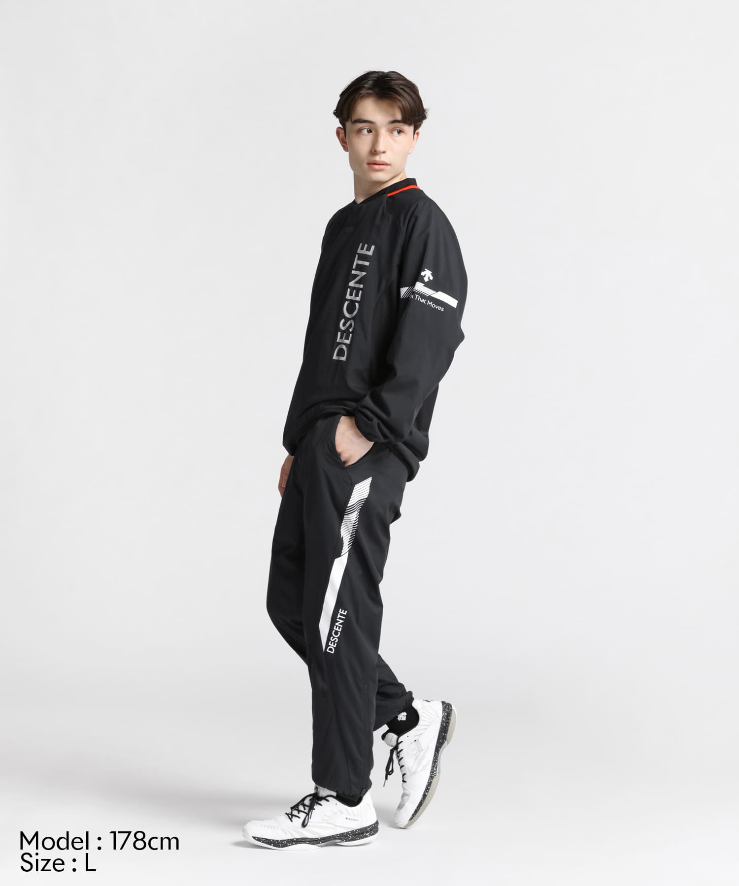 大阪府 極美品✨DESCENTE デサントL セットアップ ブラック 黒