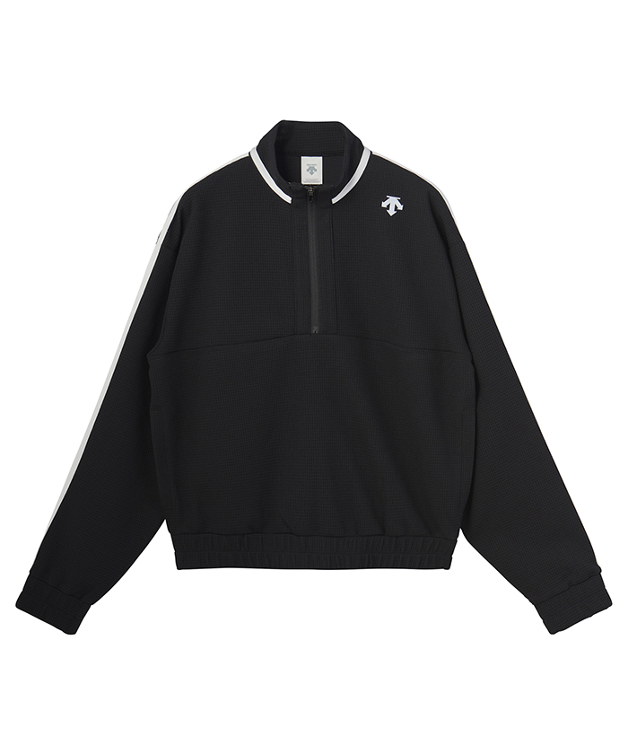 DESCENTE 22AW GOLF ハーフジップ ニット 黒 L - ウエア