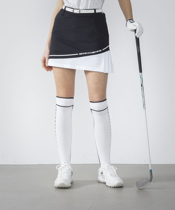 【RIJOUME/リジューム】サイドプリーツスカート＊スカート丈 39cm (ストレッチ/DESCENTE ECO/バイオマス型)
