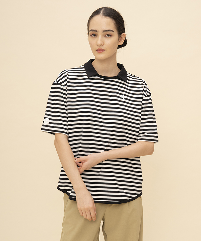 ヘランカボーダー 衿付き半袖シャツ(UPF50+) ｜【デサント公式通販 