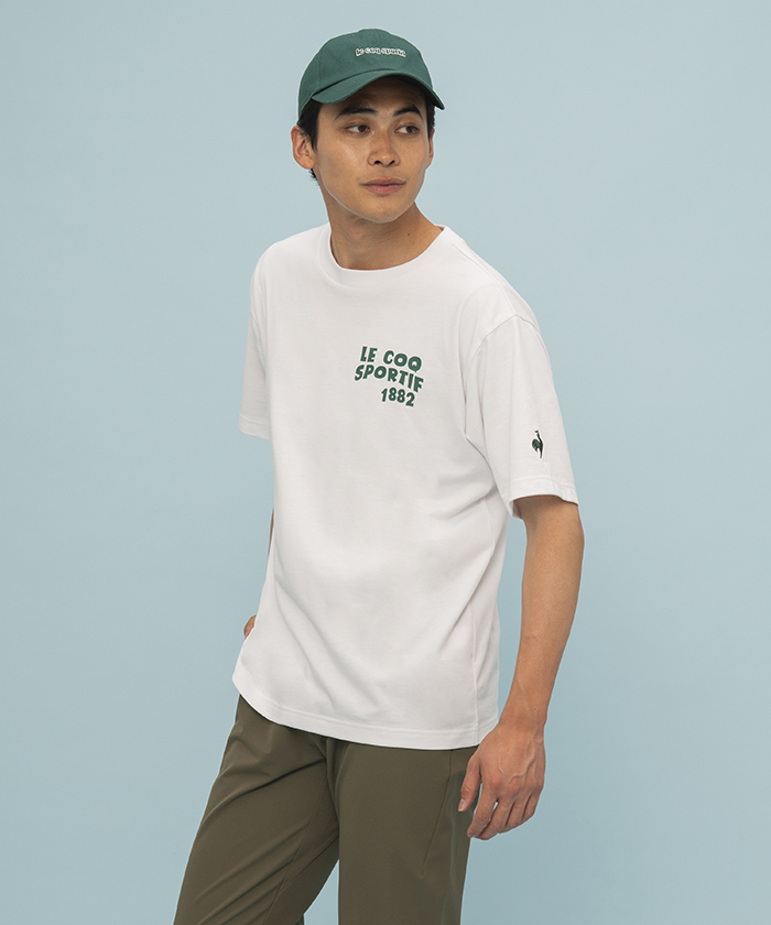 【le coq sportif 】 グラフィックシャツ メンズ ホワイト O ルコックスポルティフ カットソー・Tシャツ トップス