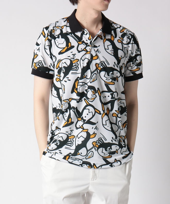 【ENVOY|3Colors Penguin Logo】ペンギン総柄プリント半袖シャツ