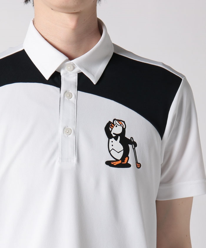 ENVOY|3Colors Penguin Logo】ラウンド切り替え半袖シャツ 