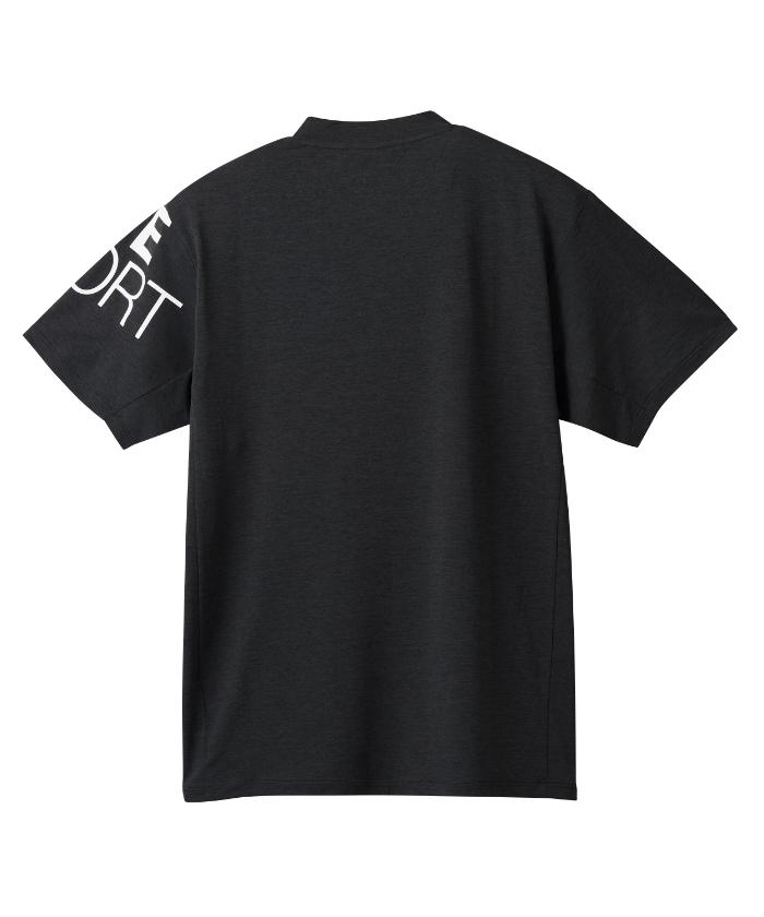 【MOVESPORT】 SUNSCREEN TOUGH ショートスリーブTシャツ メンズ ブラック杢 O ムーブスポーツ カットソー・Tシャツ トップス