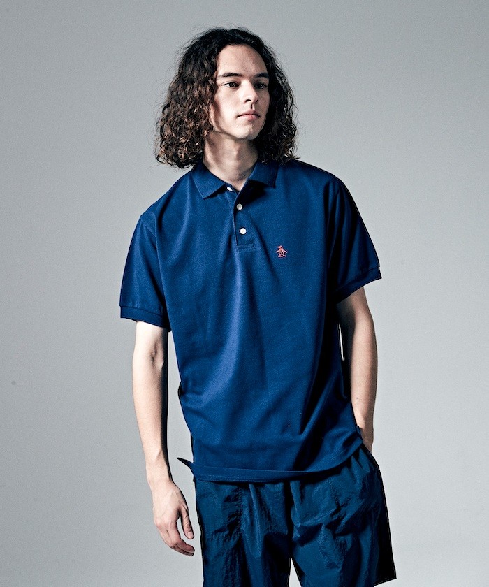 60's/Summer Knit Polo shirt/蜘蛛の巣58cm - ポロシャツ