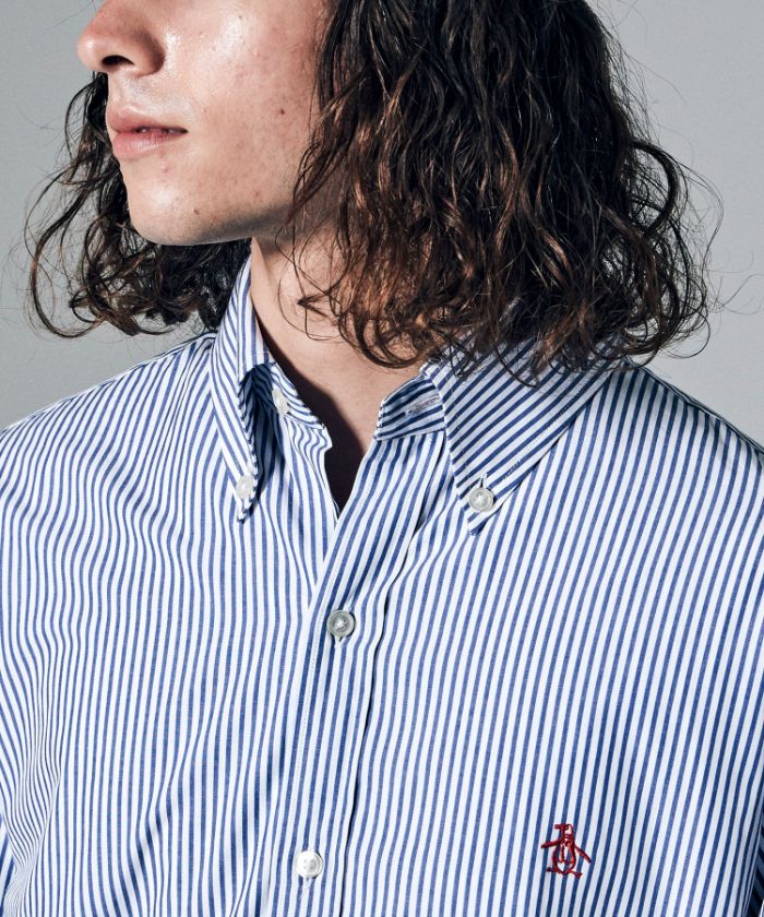 BROAD CLOTH STRIPE B.D SHIRT / ブロードクロスストライプボタン