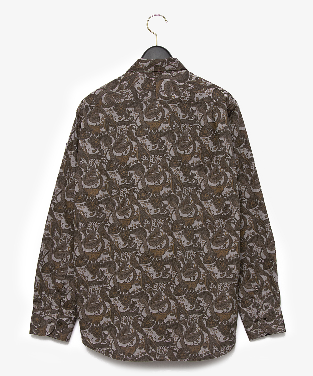 D'URBAN ダーバン・ジャカード ペイズリー柄 シャツ ツイルペイズリープリントシャツ（カジュアルシャツ）｜D'URBAN
