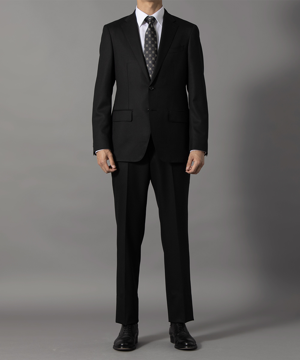 セットアップ　美品D'URBAN　メンズスーツY7　黒ストライプ 楽天市場】D'URBAN【ダーバン】定価88,000円（税込）日本製