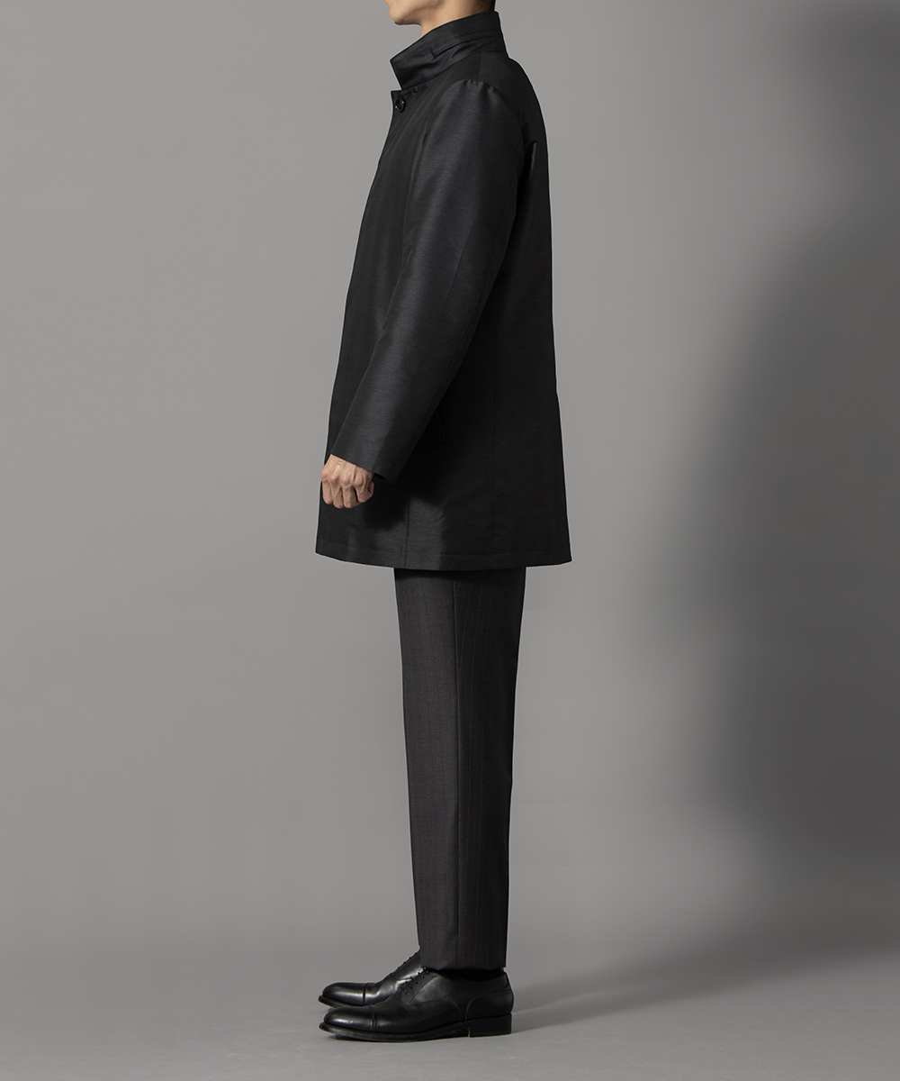 専用！MMです【極美品】レオナール シルク混 スプリングコート ◇ウールナイロンオックスステンカラーコート